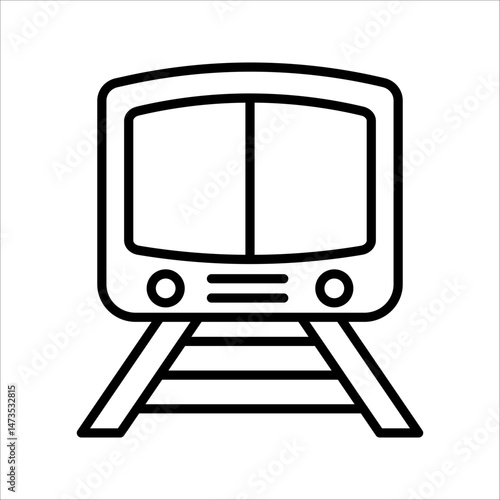train icon with white background vector stock illustration