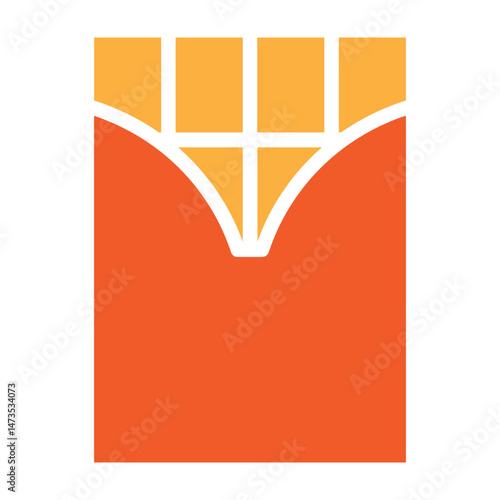 Chocolate Bar Vector Glyph Two Colors Icon Design