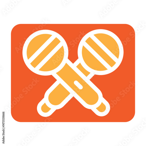 Rap Battle   Vector Glyph Two Colors Icon Design