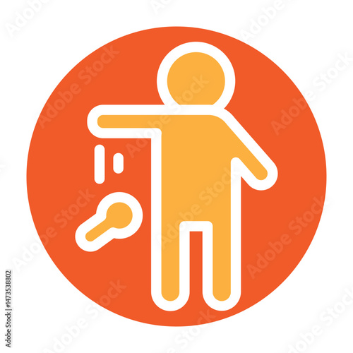 Mic Drop   Vector Glyph Two Colors Icon Design