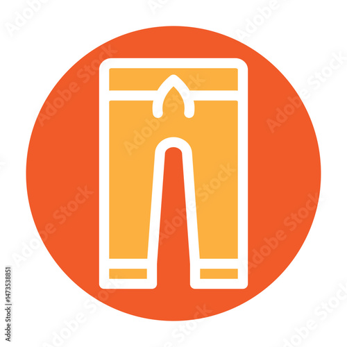 Cuffed Jeans and Sneakers   Vector Glyph Two Colors Icon Design