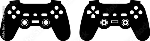 Game controller silhouette vector, Video game controller. Gamepad icon. Vector illustration.