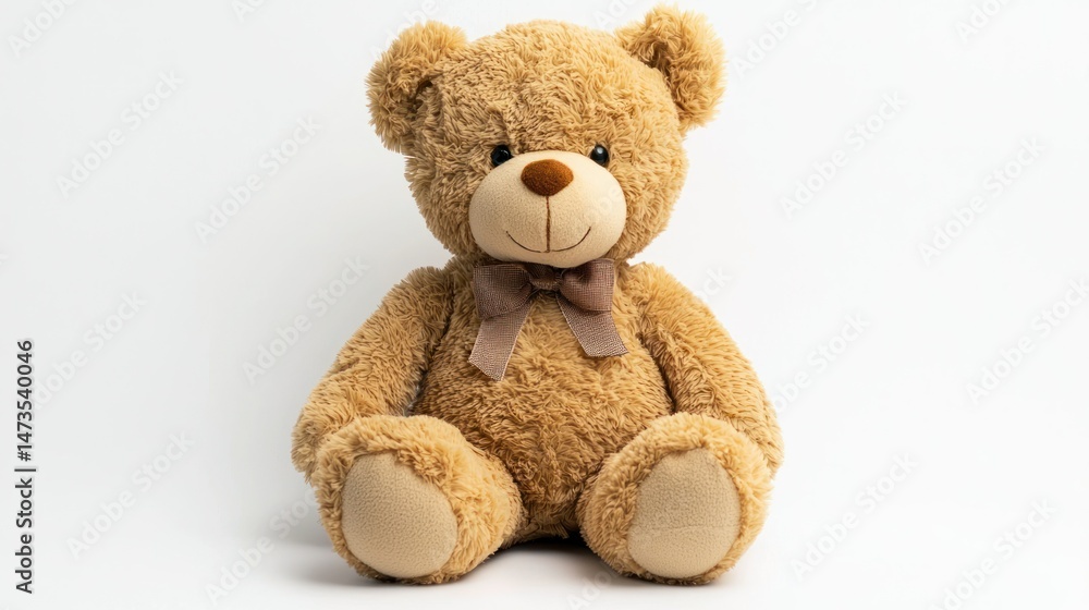 Obraz premium Stuffed teddy bear isolated on white background