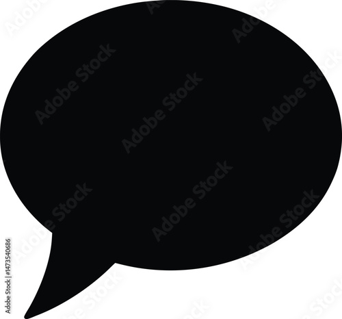 comment bubble logo silhouette icon vector illustration