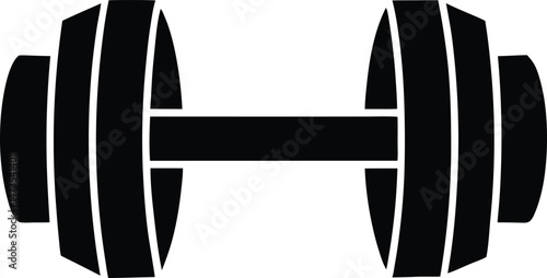 dumbbell fitness logo silhouette icon vector illustration