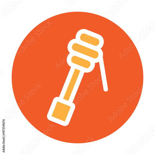 Honey Dipper Stick Vector Glyph Two Colors Icon Design