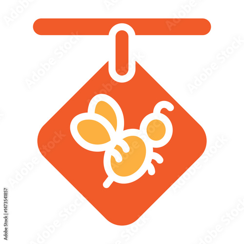 Apiary Signboard Vector Glyph Two Colors Icon Design