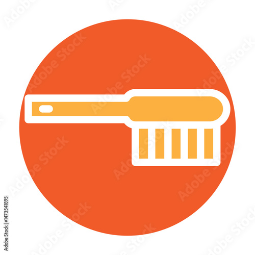 Beekeeper Brush Vector Glyph Two Colors Icon Design
