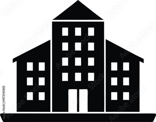 hotel building icon vector illustration