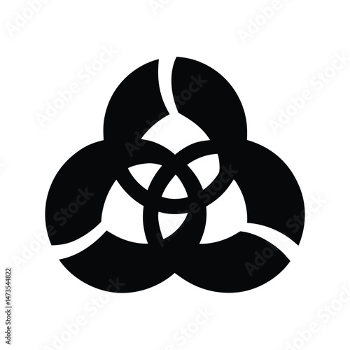 interlocking shapes black silhouette 