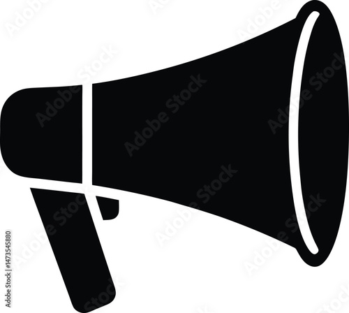 megaphone announcement logo icon vector illustration
