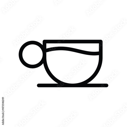 illustration graphic vector is cup of americano. Perfect for icon, banner, flyer or social media design.