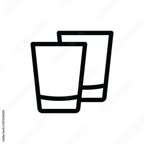illustration graphic vector is empty double shot espresso. Perfect for icon, banner, flyer or social media design.