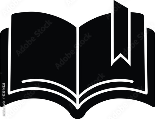 open book bookmark logo icon vector illustration