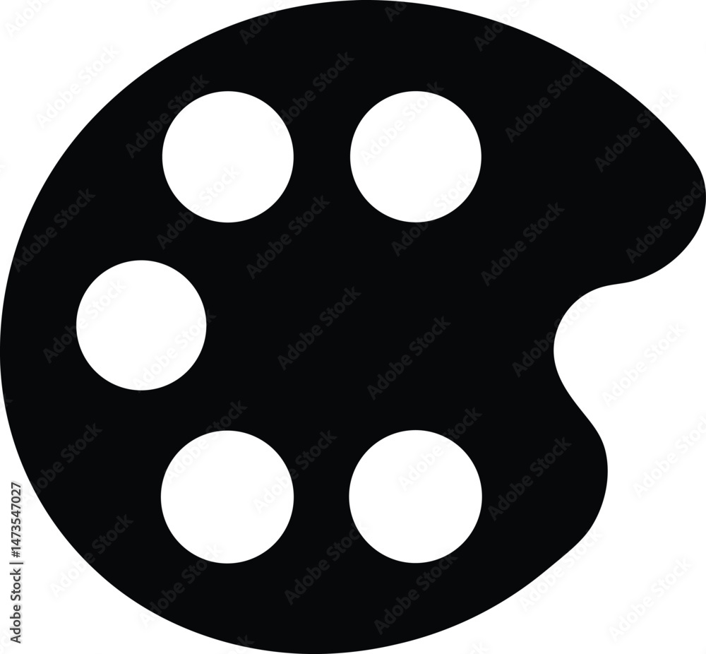 Fototapeta premium paint palette art logo icon vector illustration