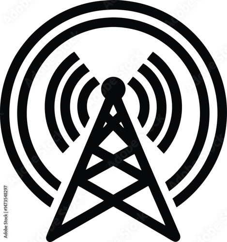 Radio Broadcast Logo Icon Vector Illustration