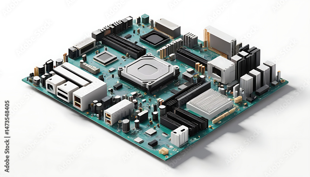 Computer Motherboard: High-Tech Componentry Computer Motherboard: High-Tech Componentry