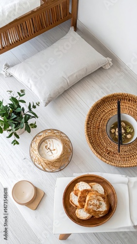 Wallpaper Mural  NordicAsian Fusion Japandi Home Accents from a Bird’sEye View   Torontodigital.ca