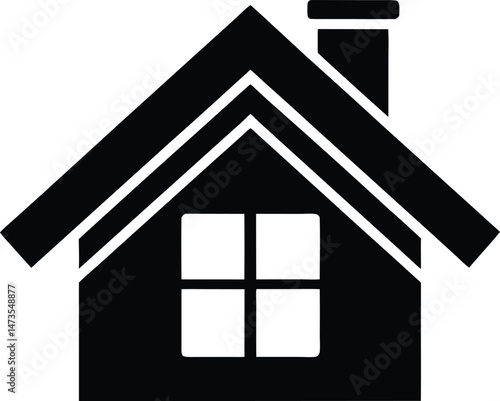 Roof And Window Logo Icon Vector Illustration