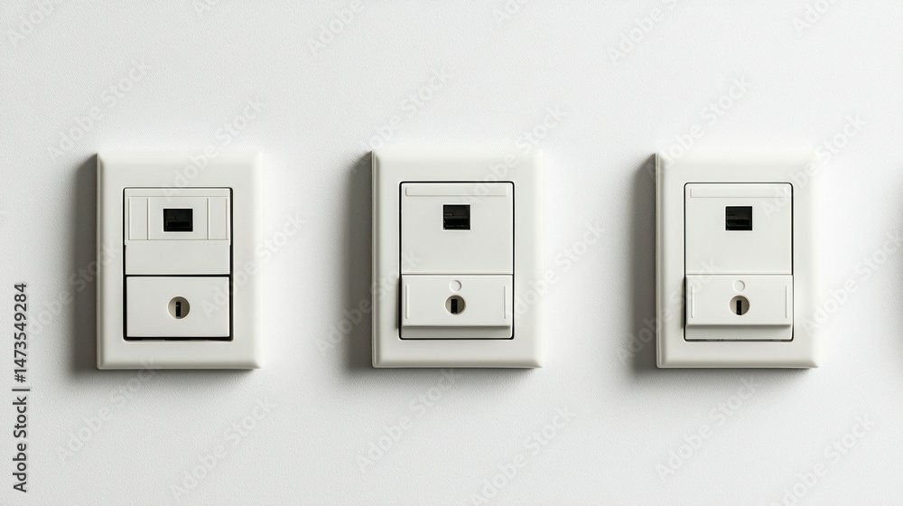 Switches isolated on white background Switches isolated on white background