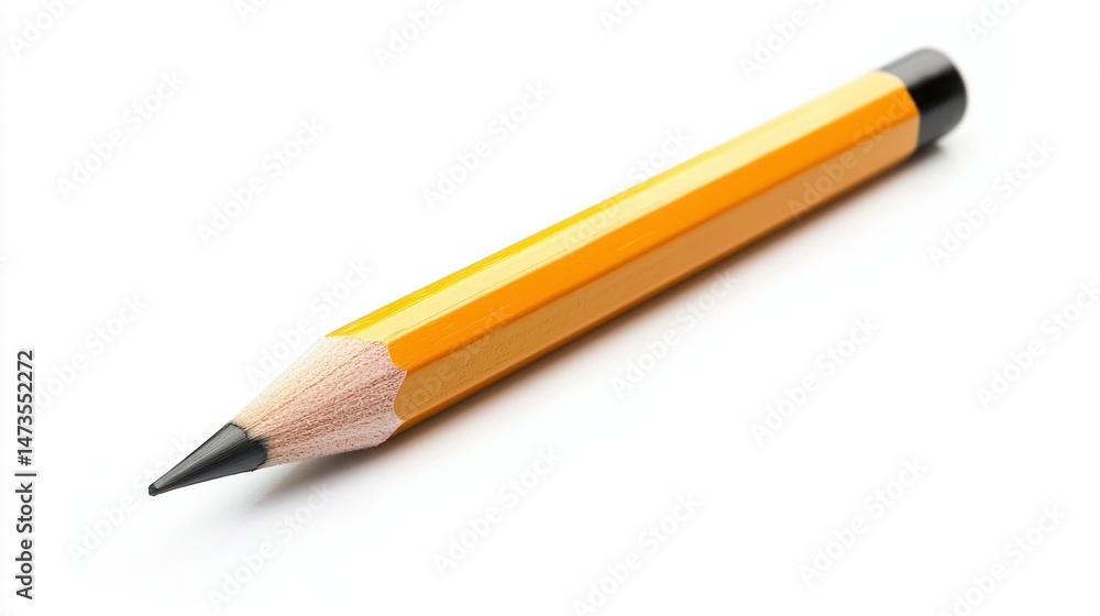 Talking pencil isolated on white background Talking pencil isolated on white background