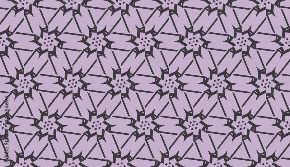 Fototapeta premium Vector pattern with abstract line in triangles style. Hipster background. For your idea, presentation, smart design. Brown purple color. Seamless
