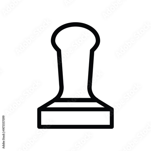 illustration graphic vector is tamper tool for coffee shop outline black color. Perfect for icon, banner, flyer, mobile apps UI or social media design.