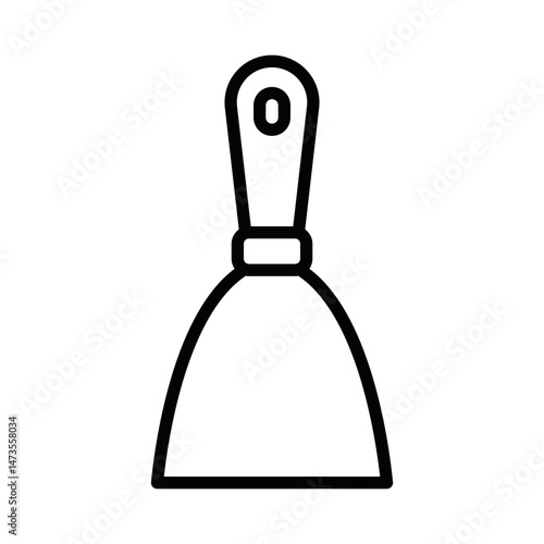 Putty scraper tool icon. Vector illustration. Editable stroke.