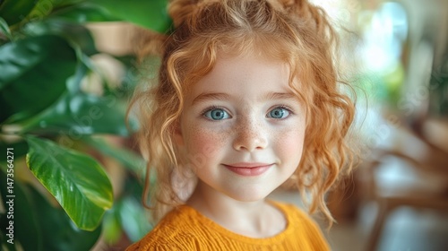 Wallpaper Mural Adorable girl with bright eyes Torontodigital.ca