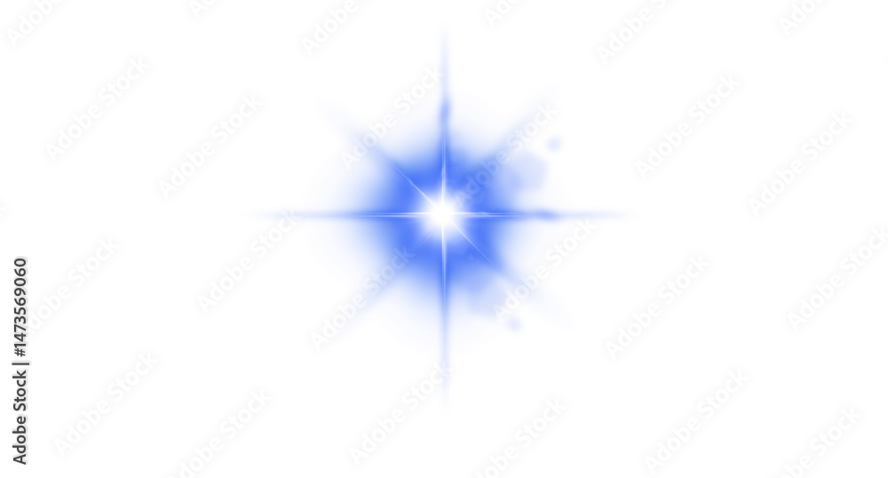 Fototapeta premium Blue Digital Lights element on transparent background