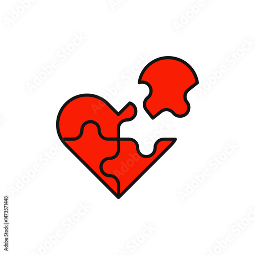 Heart Puzzle Icon for Complementary Orientations.