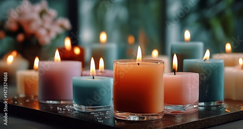 Soft Candlelight Creates a Warm Ambiance in a Cozy Indoor Setting