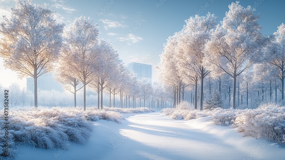 A quiet snow-covered forest, the trees draped in white, the only sound the gentle crunch of footsteps in the fresh snow, a scene of serene beauty A quiet snow-covered forest, the trees draped in white, the only sound the gentle crunch of footsteps in the fresh snow, a scene of serene beauty