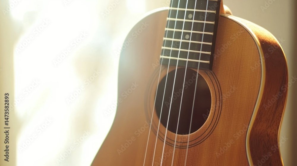 Obraz premium Ukulele isolated on white background
