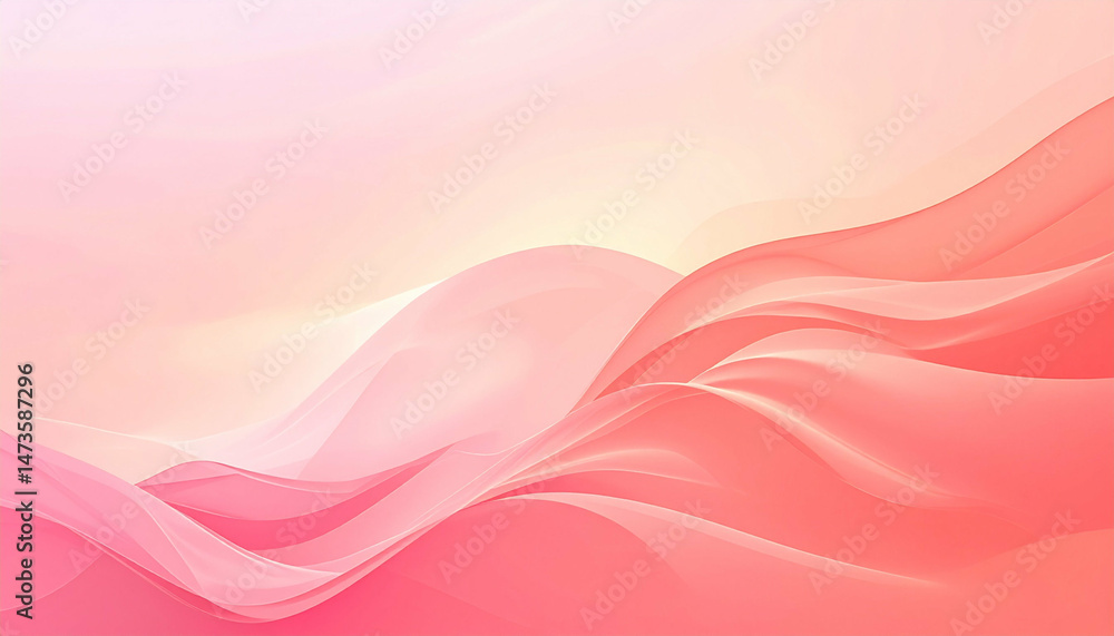 Pink waves blend light, form a soft, flowing, ethereal landscape of gentle, calming movement Pink waves blend light, form a soft, flowing, ethereal landscape of gentle, calming movement