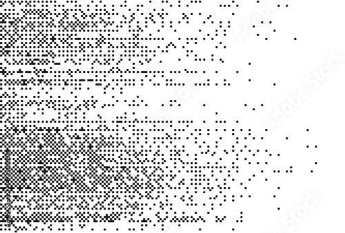 Monochrome Digital Noise Pattern Texture , A glitch-inspired monochrome digital pattern made of pixelated dot noise. Great for tech visuals, backgrounds, and experimental designs.