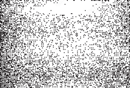 Monochrome Digital Noise Pattern Texture , A glitch-inspired monochrome digital pattern made of pixelated dot noise. Great for tech visuals, backgrounds, and experimental designs.