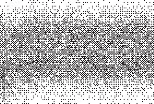 Monochrome Digital Noise Pattern Texture , A glitch-inspired monochrome digital pattern made of pixelated dot noise. Great for tech visuals, backgrounds, and experimental designs.