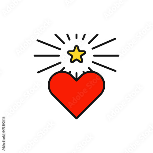 Heart & Star Icon for Unique Love Expression.