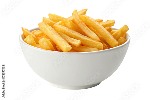 french fries in a white bowl