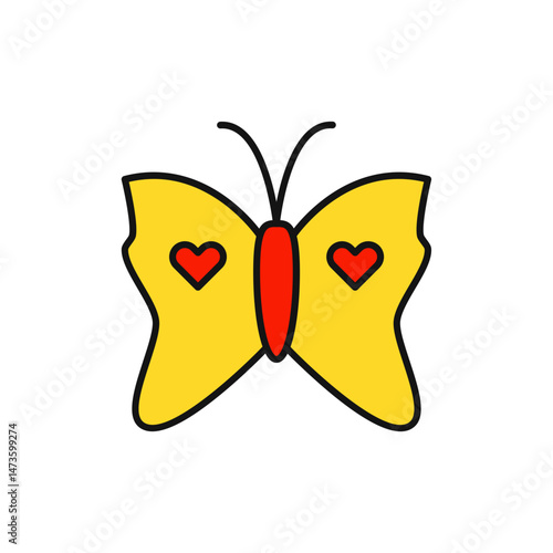  Bi-Flag Butterfly Icon for Transformation and Freedom.