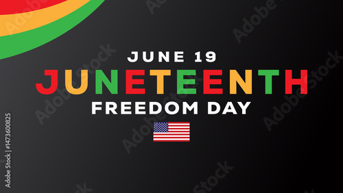 Juneteenth USA Background Flag