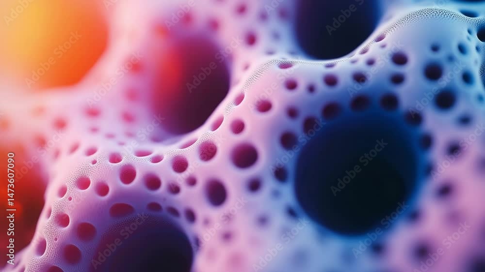 Microscopic visualization of a virus structure with pastel colors Microscopic visualization of a virus structure with pastel colors