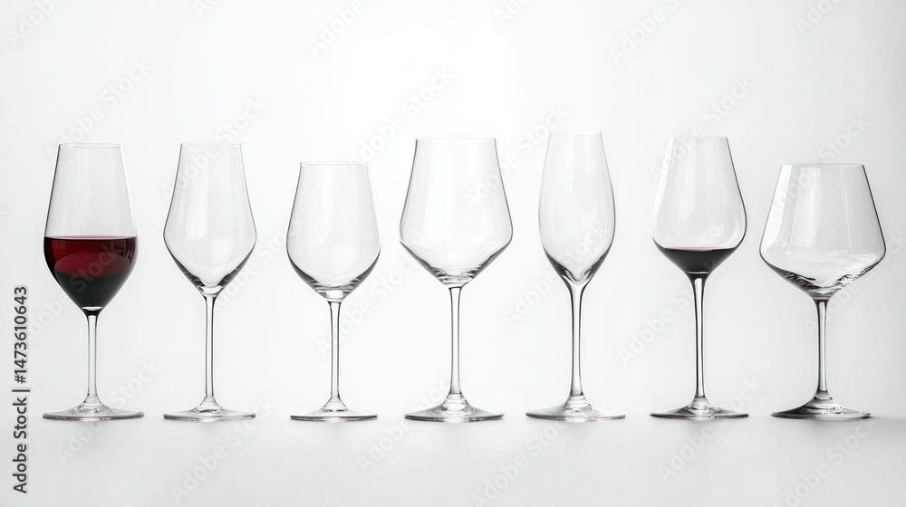 Wine glasses isolated on white background Wine glasses isolated on white background