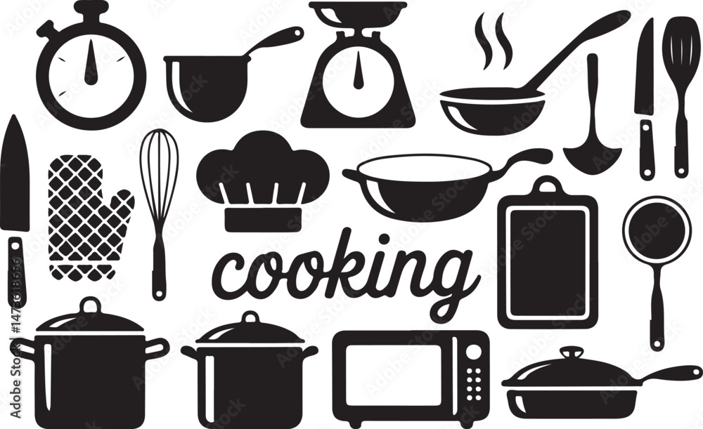 “Kitchen & Food Icon Bundle | Cooking SVG, Utensil Clipart, Flat Kitchen Vectors for Logos, Menus & “Kitchen & Food Icon Bundle | Cooking SVG, Utensil Clipart, Flat Kitchen Vectors for Logos, Menus &