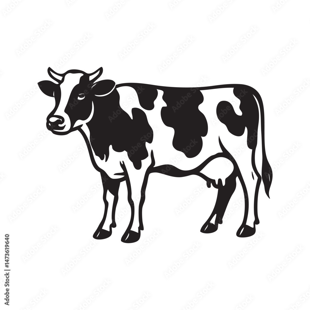 black and white cow black and white cow