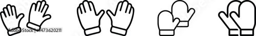 Icon of Hand Gloves – Protective Gloves Symbol for Safety, Medical Use, Winter Wear, Construction Gear, Cleaning, and Personal Protective Equipment