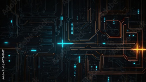 Minimal digital interface concept with holographic display.