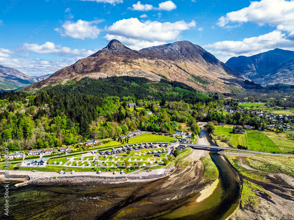 Loch Leven from a drone, Glencoe, Highland, Scotland