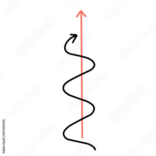 Variation spiral and straight arrow